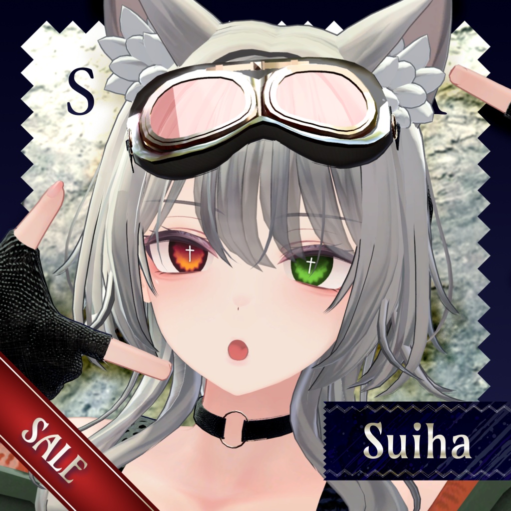 ❣️対応追加𝐒𝐀𝐋𝐄❣️【26アバター対応】Darkspire Cross Eye【アイテクスチャ/28color】