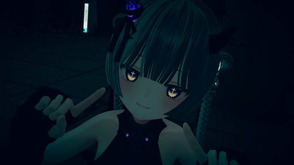 【14アバター対応】Darkspire Cross Eye【28color】