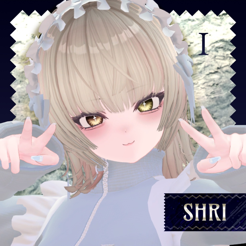 【14アバター対応】Darkspire Cross Eye【28color】