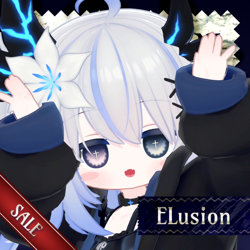 ❣️対応追加𝐒𝐀𝐋𝐄❣️【26アバター対応】Darkspire Cross Eye【アイテクスチャ/28color】