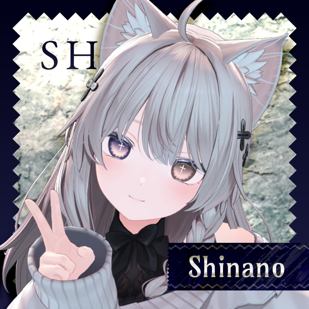 【14アバター対応】Darkspire Cross Eye【28color】