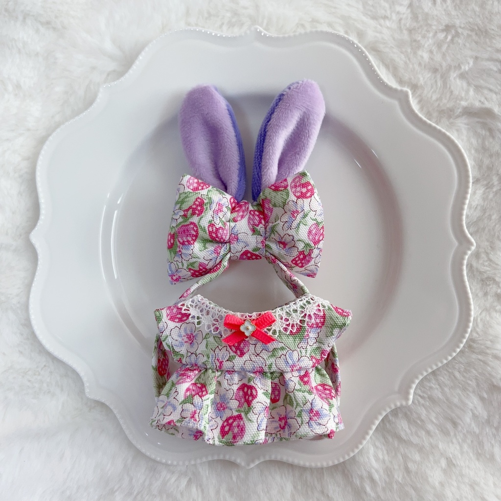 🍓ワンピ&うさミミカチューシャ