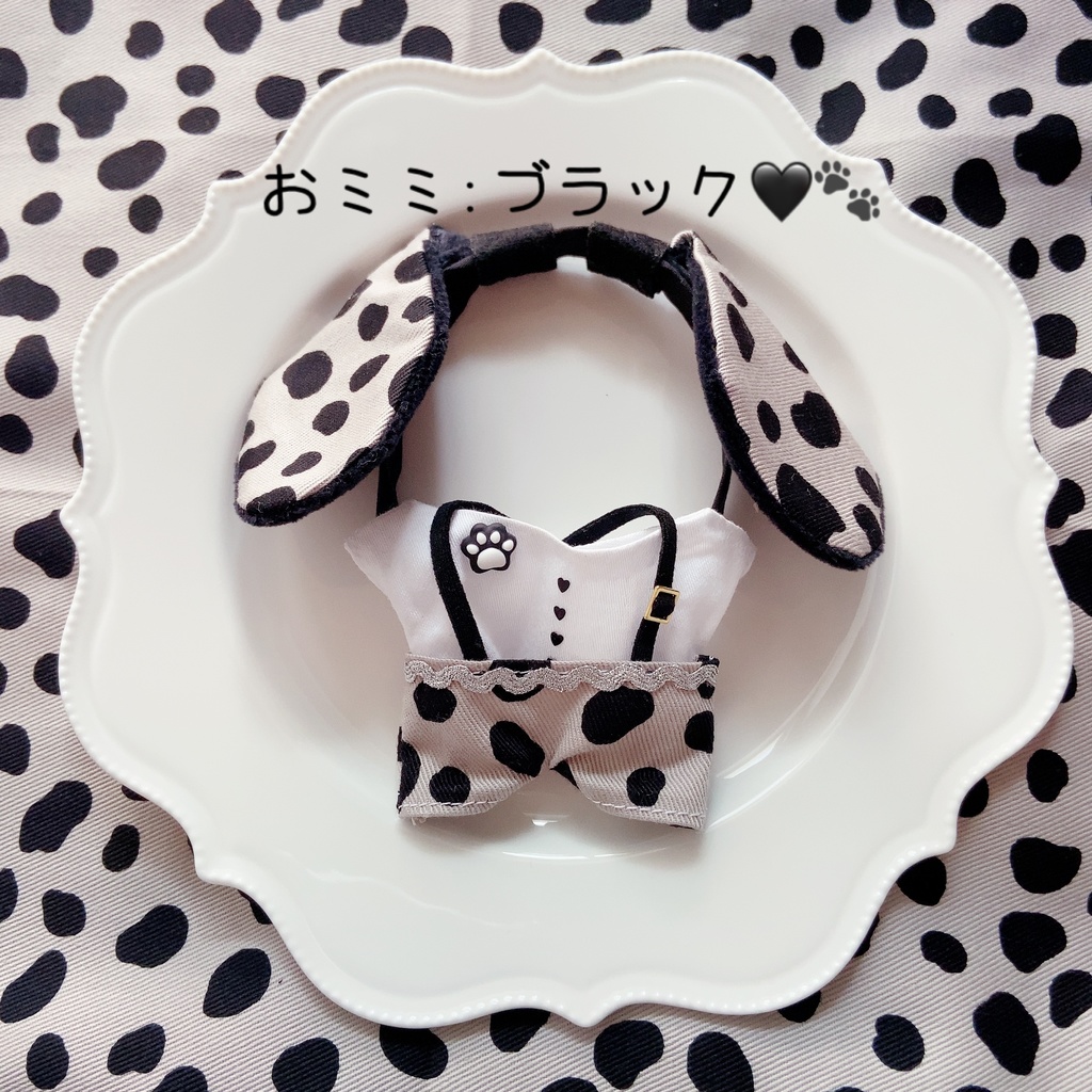 ダルメシアン柄SET🐶🤍🖤🐾