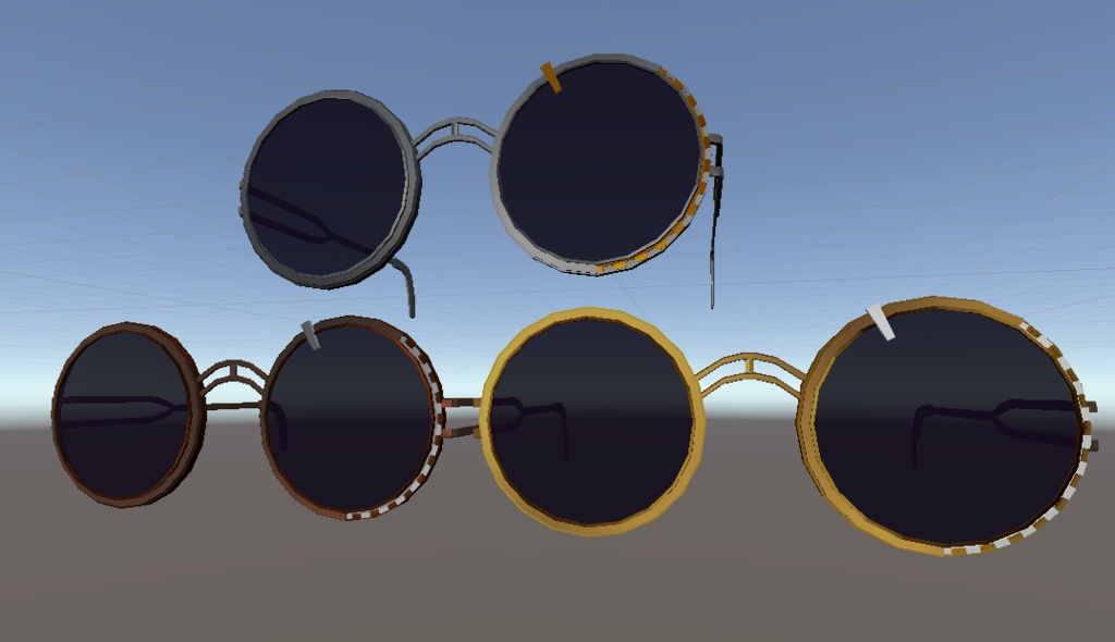 Low Poly Steampunk Glasses / 低ポリゴンスチームパンクガラス