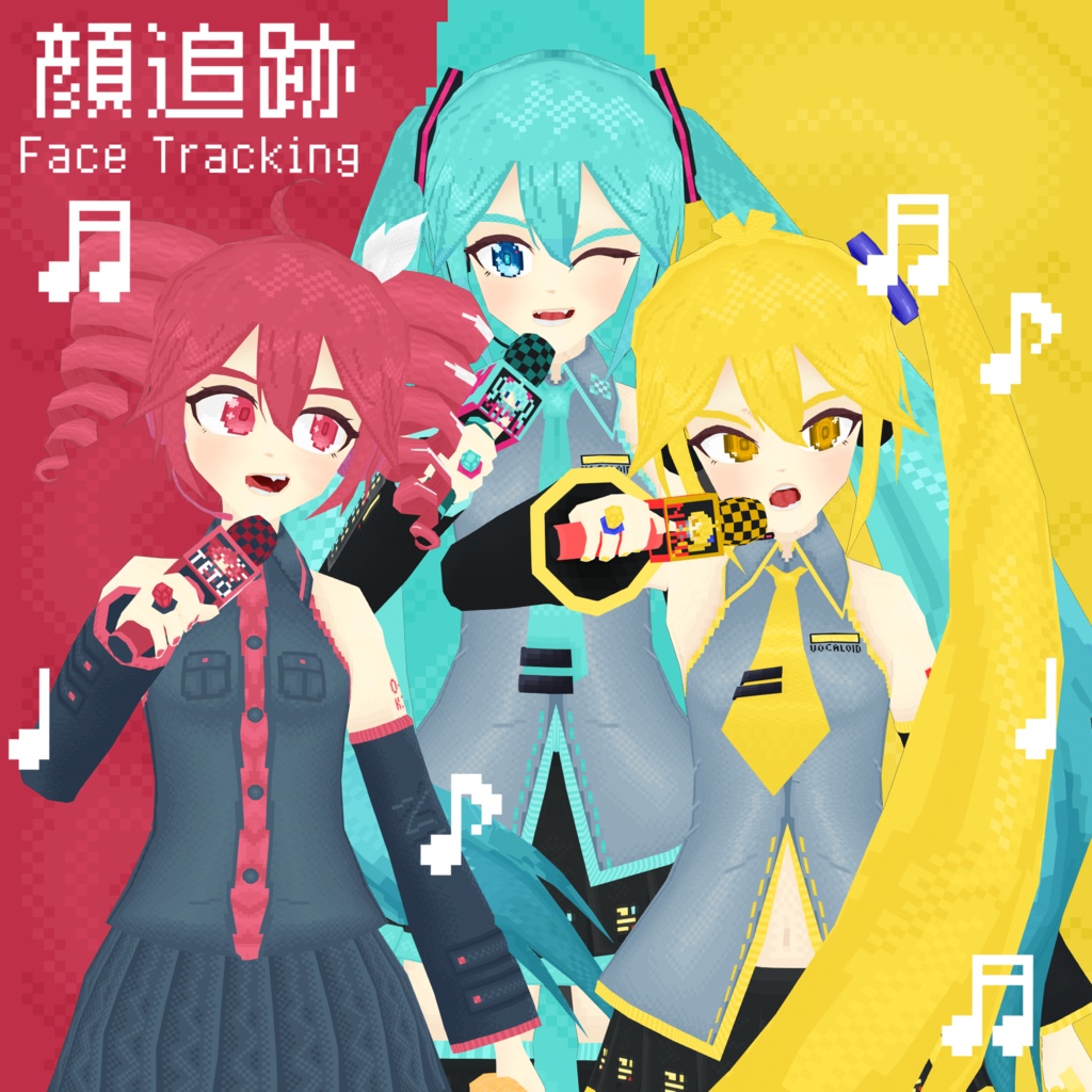 PS1 「ミク」「テト」「ネル」 Miku, Teto, Neru / 3D モデル