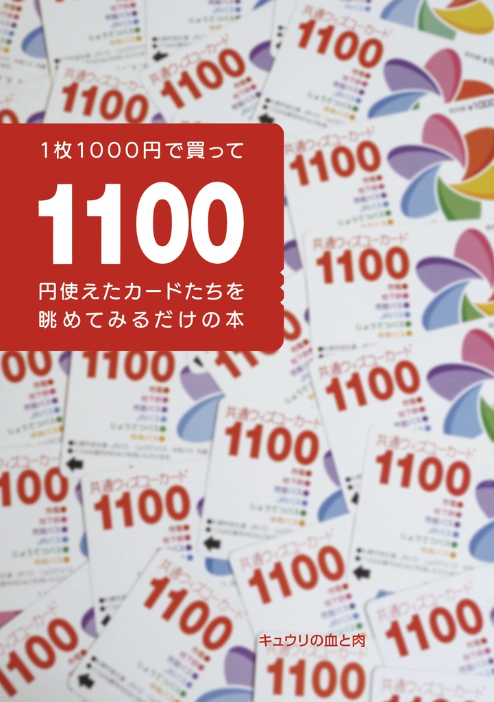 1枚1000円で買って1100円使えたカードたちを眺めてみるだけの本