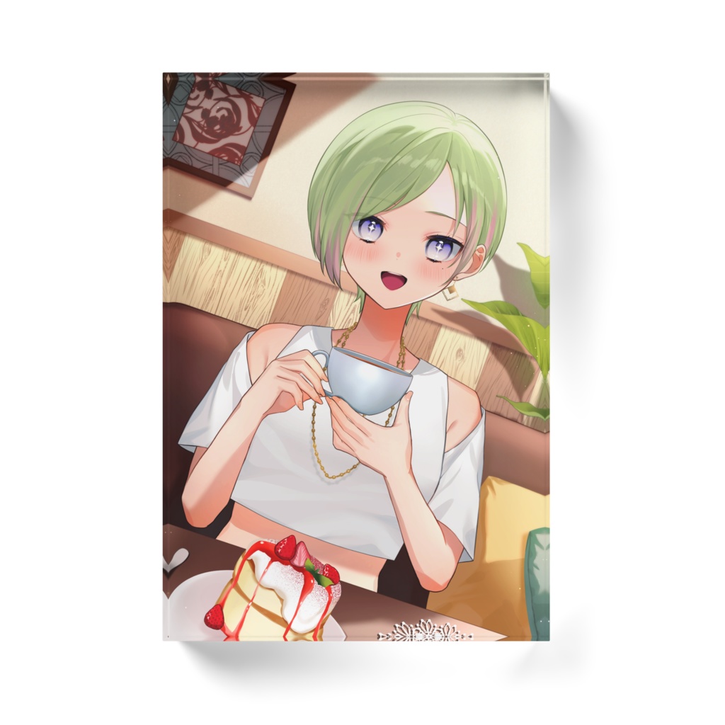 デート絵アクリルブロック