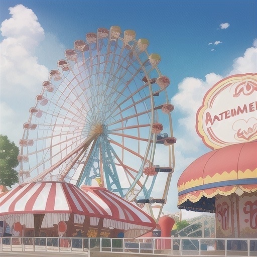 無料背景素材　遊園地