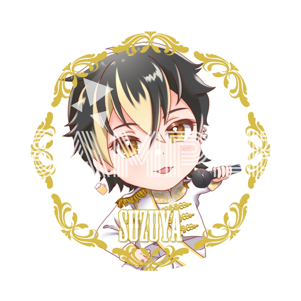 イラスト缶バッジ《王子衣装ミニキャラ》