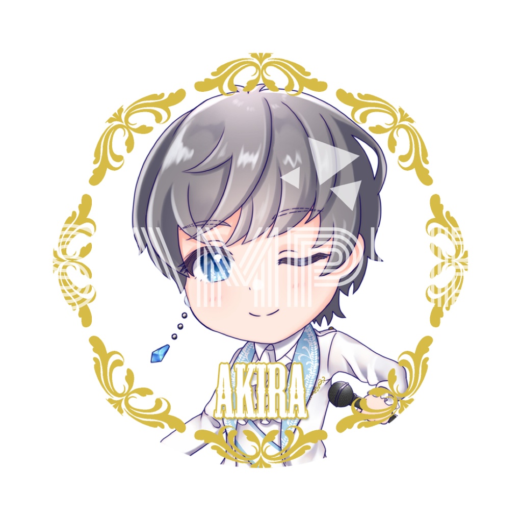 イラスト缶バッジ《王子衣装ミニキャラ》