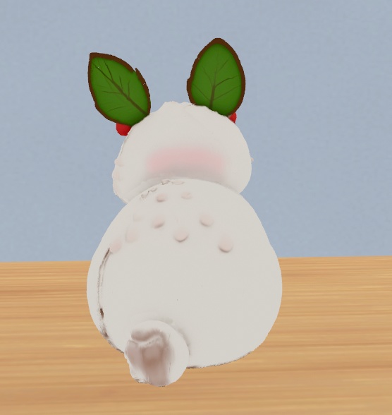 【3Dモデル】ゆきうさぎちゃん【置物・アクセサリー】