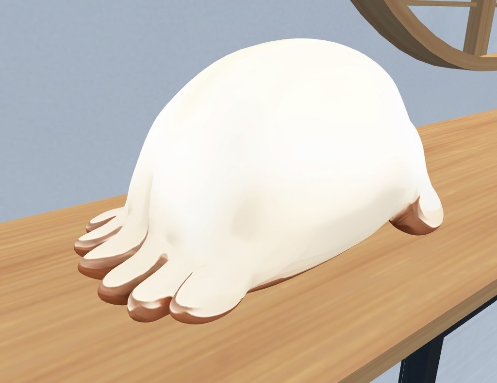 【3Dモデル】しっぽがちょいキモ!あざらしちゃん【置物・アクセサリー】