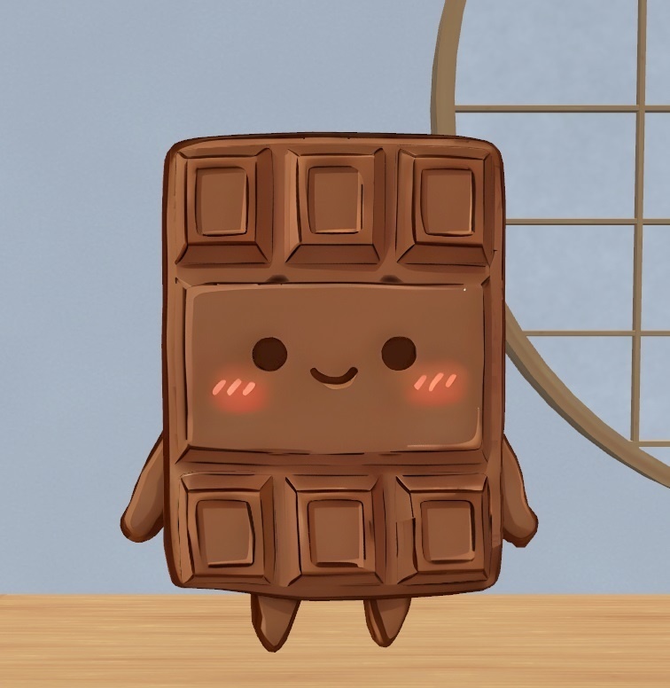 【オリジナル3Dモデル】板チョコちゃん(VRM / cluster対応)