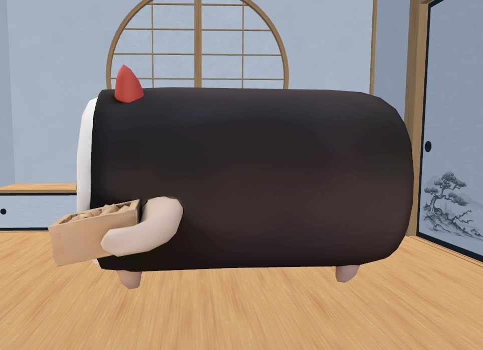 【3D素材】デカめ!恵方巻ちゃん(節分・置物用)