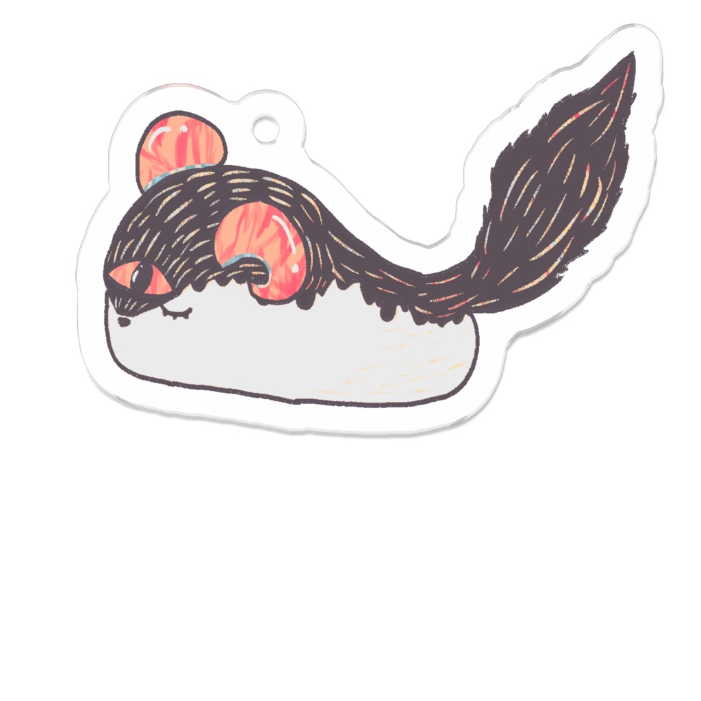 黙目　アクリルキーホルダー