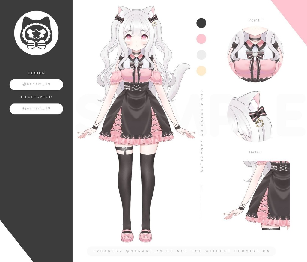 [1 item limit] LIVE2d Vtuber Model - Catgirl Mimi