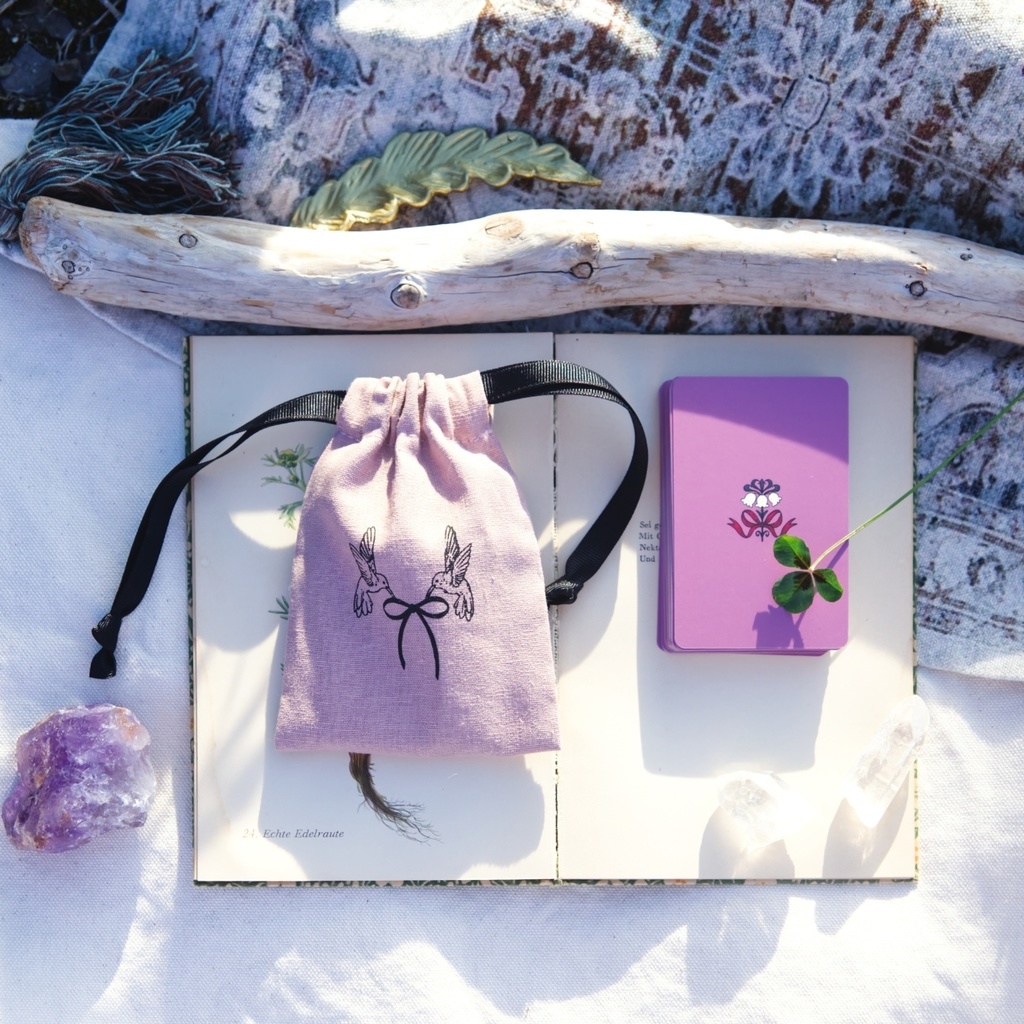 リボンルノルマンカード巾着