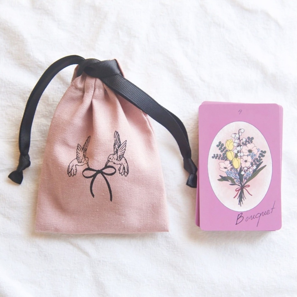 リボンルノルマンカード巾着