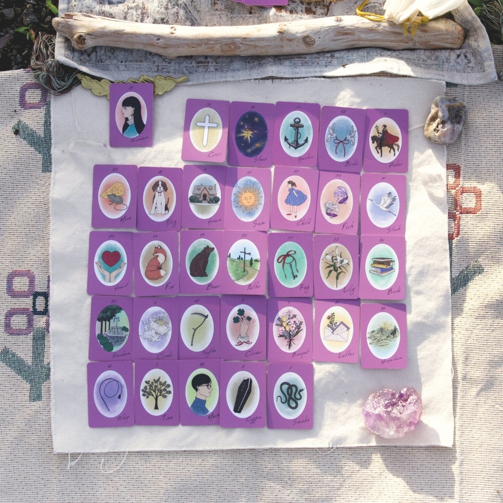 ルノルマンカード占いお勉強本セット【通常サイズカード付き】