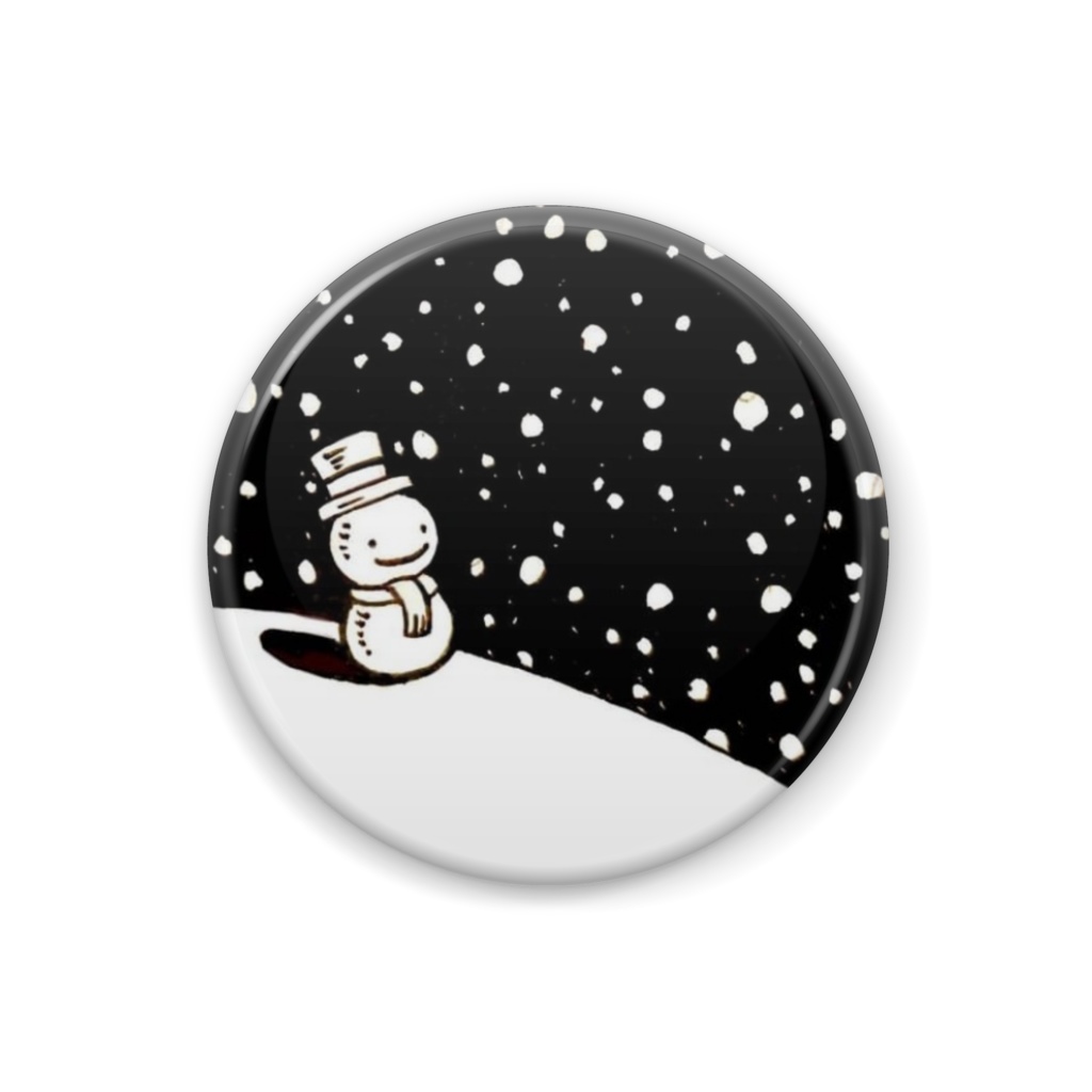 雪だるまくん 缶バッジ