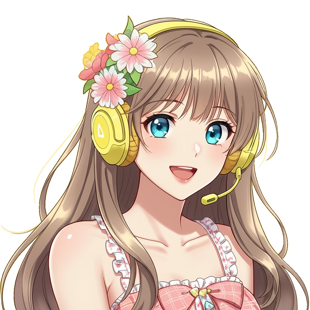 【Live2D簡易モデル】カメラ不要・マイク音声で口が動く：エマさん