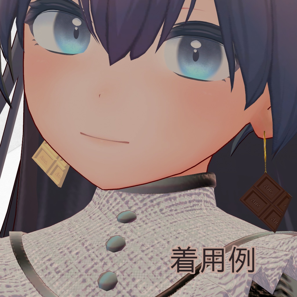 【無料】板チョコ風ピアス