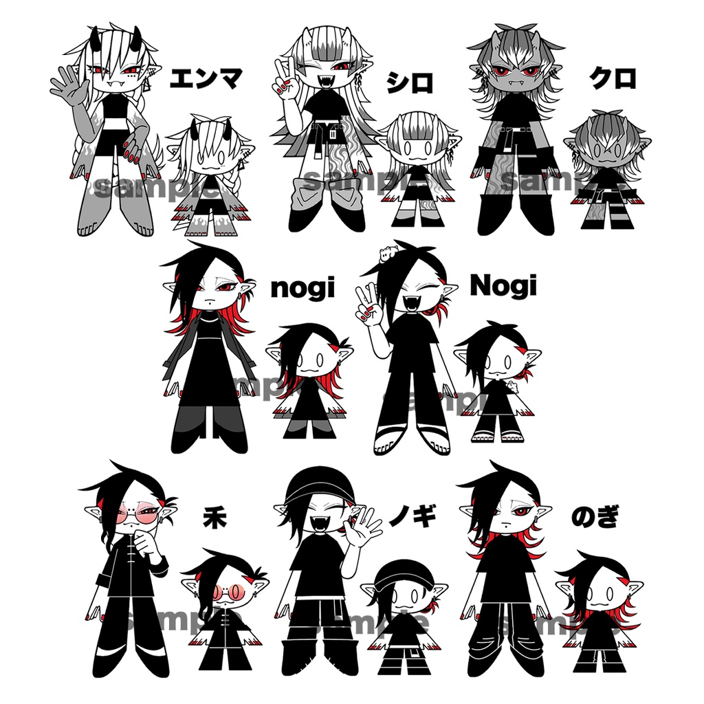 キャラ作家ステッカーセット