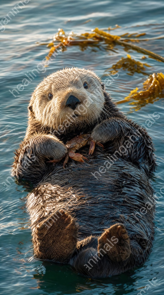 Sea Otter & Crab - Healing Wallpaper Set