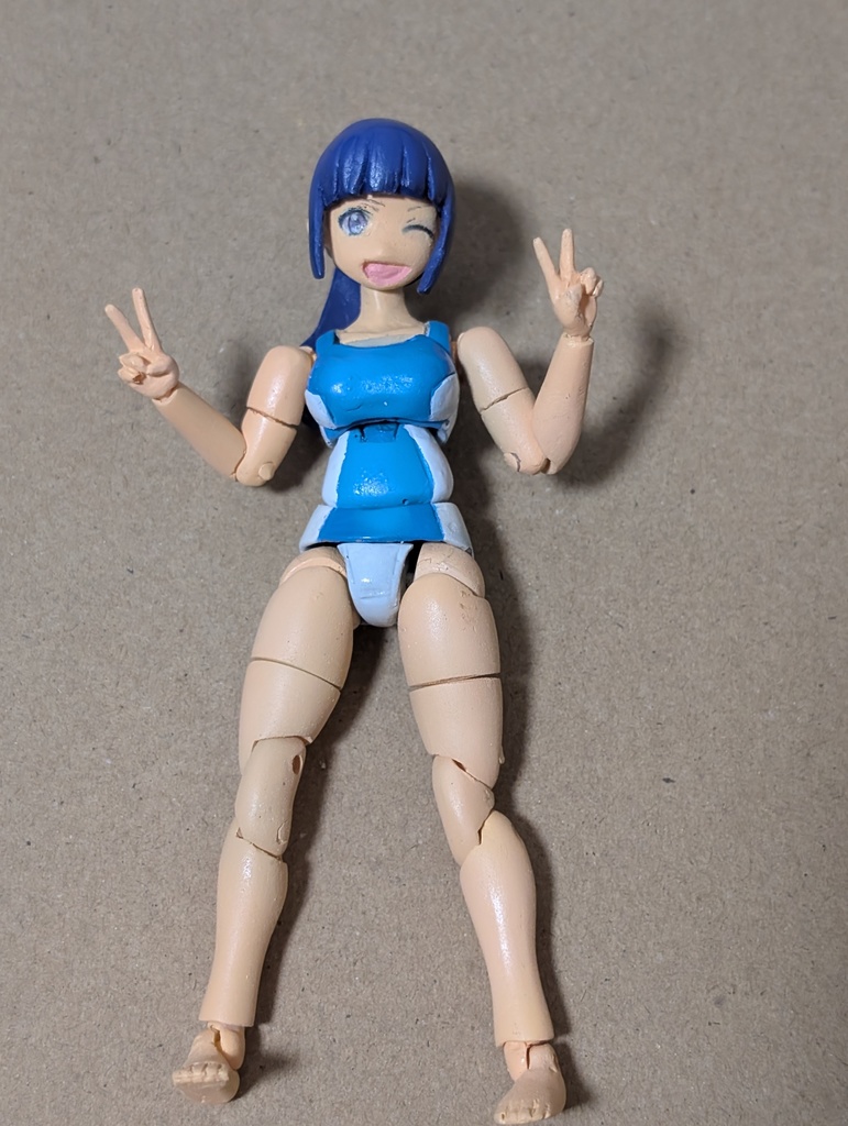 ひの三乗店オリジナル　1/18可動食玩サイズガレージキット水着ガールみずきちゃん　