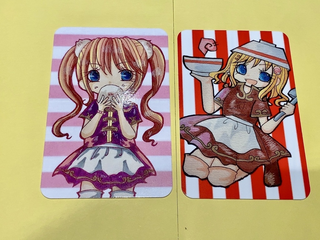 中華擬人化　イラストカード4枚セット
