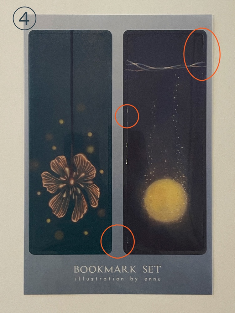 こぼれ落ちる クリアしおり【2枚セット】