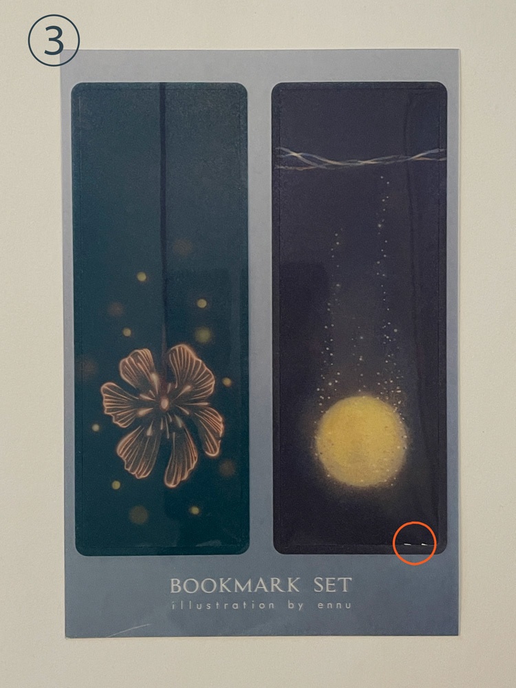 こぼれ落ちる クリアしおり【2枚セット】