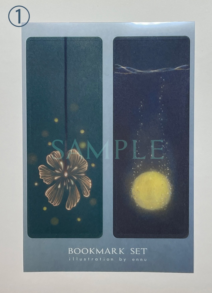 こぼれ落ちる クリアしおり【2枚セット】