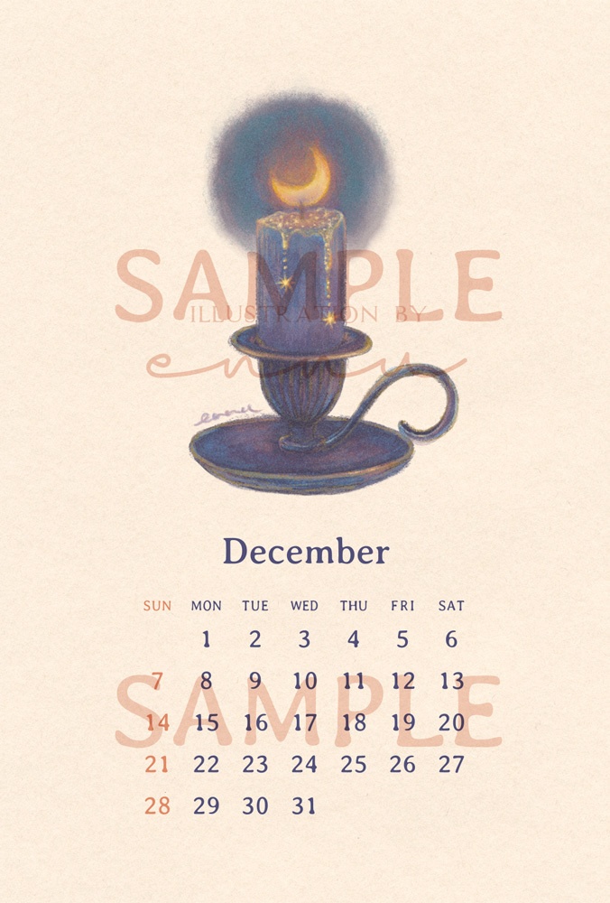 2025年12月カレンダー 印刷用+スマホ壁紙