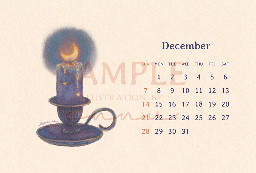 2025年12月カレンダー 印刷用+スマホ壁紙