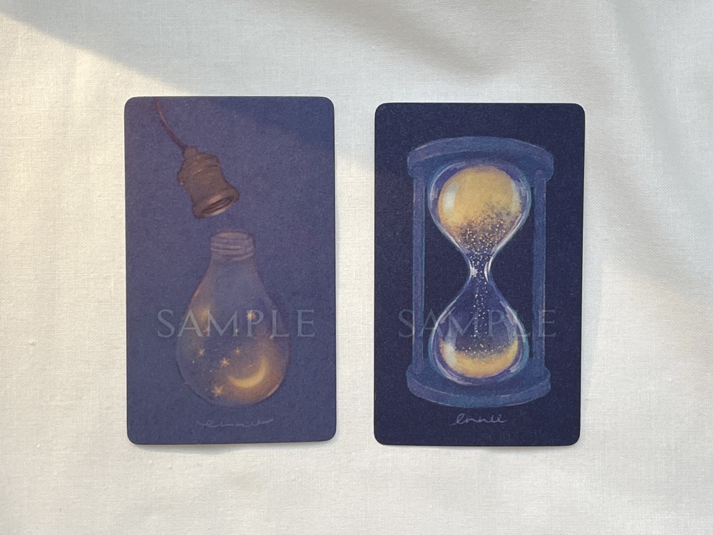 ほのかにきらめくカード ２種