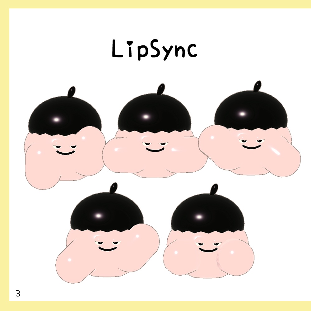 無料/オリジナル3Dモデル『ほっぺたプルプルぼうや』 #bouya3D