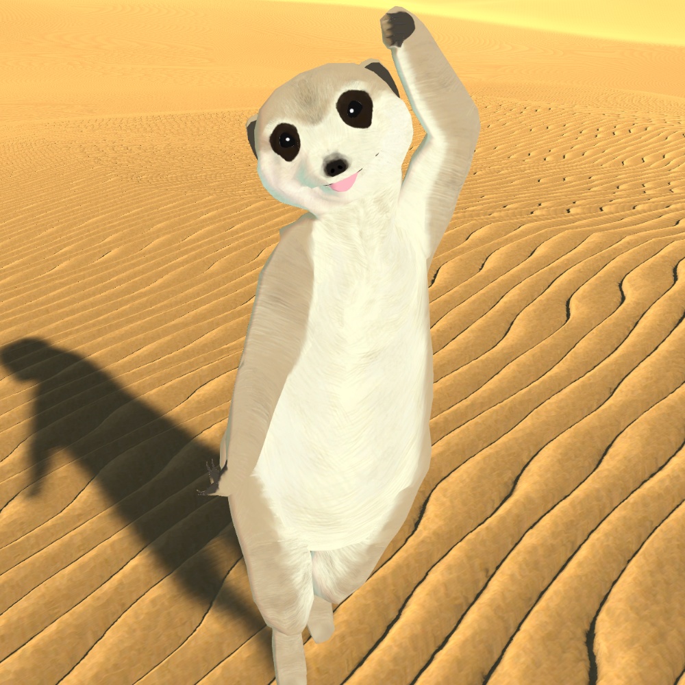 『ミーアキャットのミーヤちゃん / Meeyeah-chan』オリジナル3Dモデル