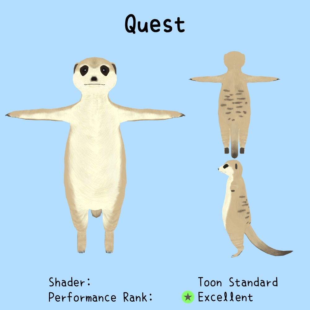 『ミーアキャットのミーヤちゃん / Meeyeah-chan』オリジナル3Dモデル