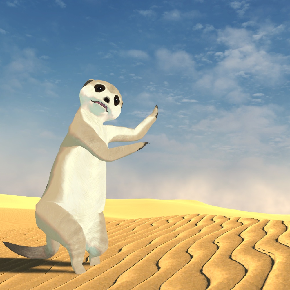 『ミーアキャットのミーヤちゃん / Meeyeah-chan』オリジナル3Dモデル