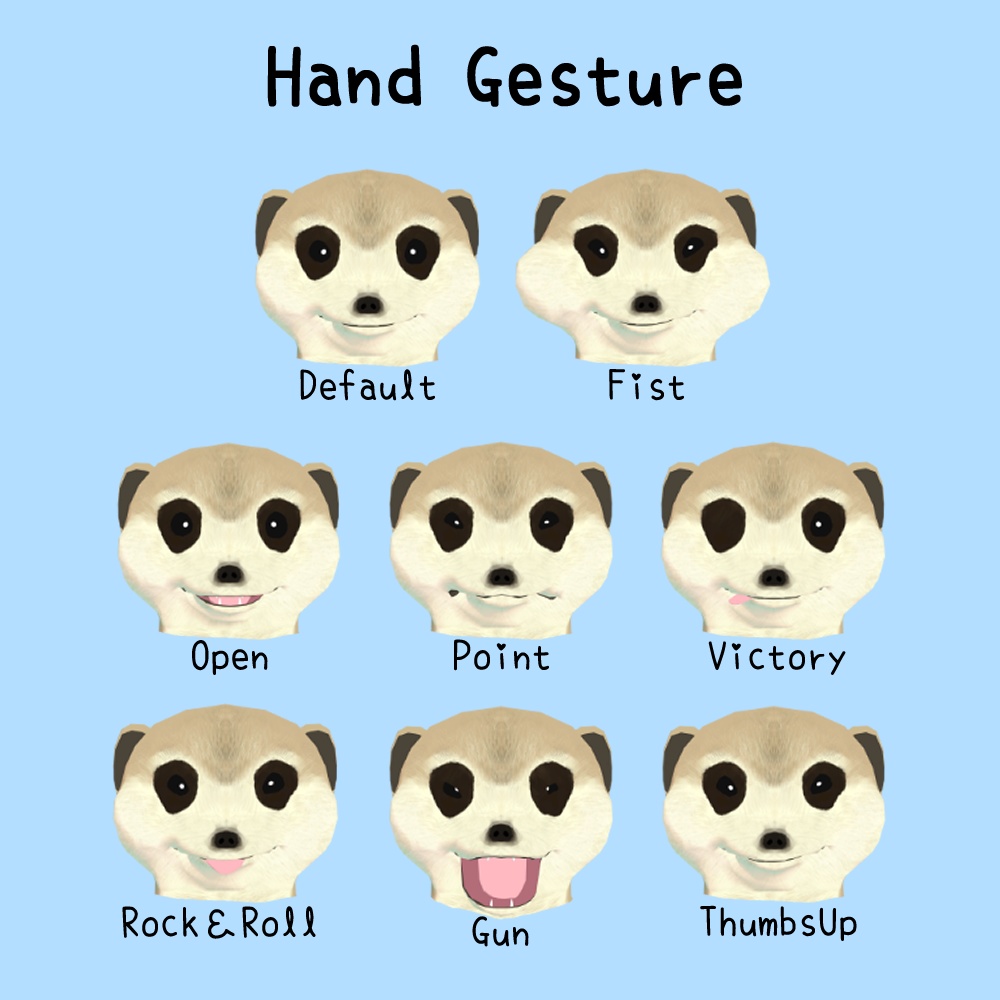 『ミーアキャットのミーヤちゃん / Meeyeah-chan』オリジナル3Dモデル