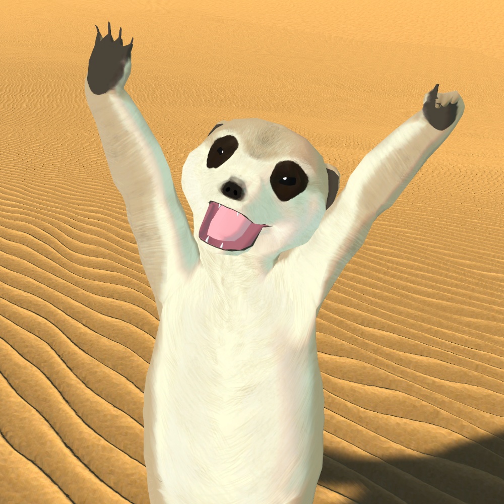 『ミーアキャットのミーヤちゃん / Meeyeah-chan』オリジナル3Dモデル