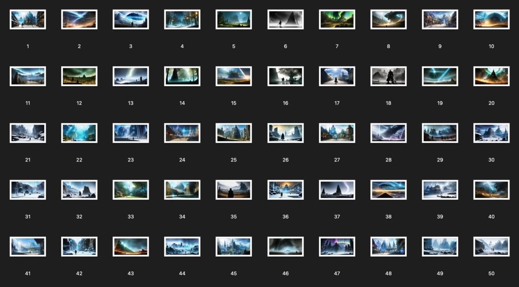 No.1-100 Concept art style illustration collection