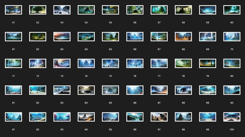 No.1-100 Concept art style illustration collection