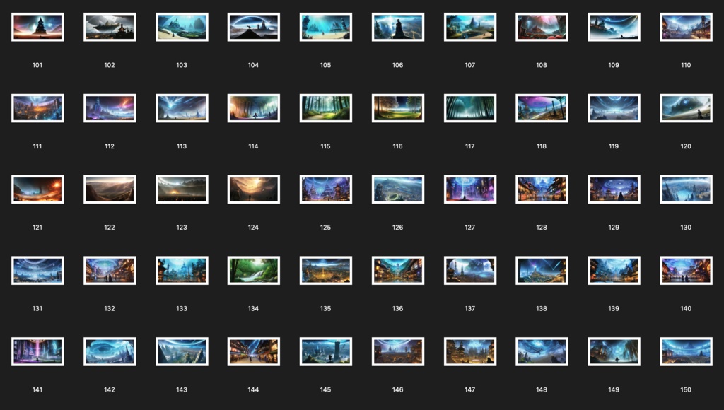 No.101-200 Concept art style illustration collection