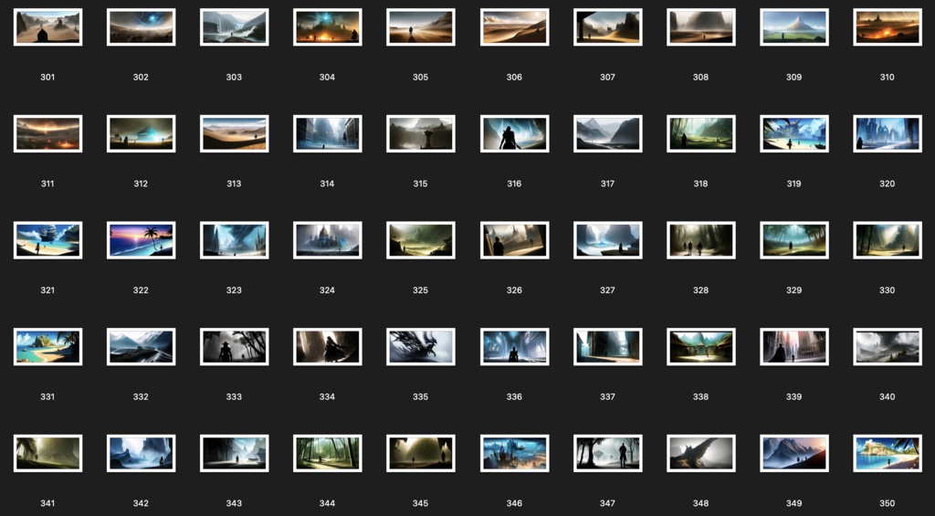 No.301-400 Concept art style illustration collection