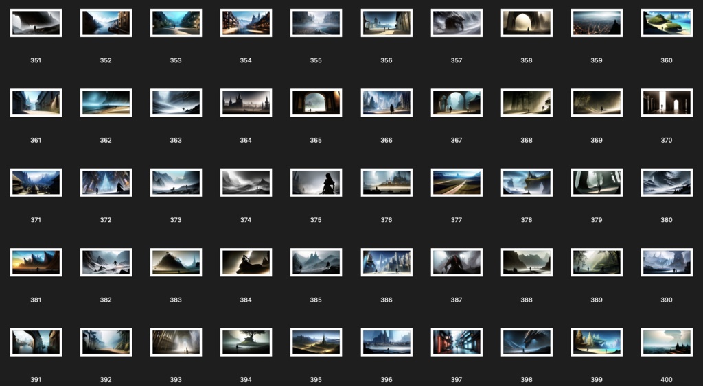 No.301-400 Concept art style illustration collection