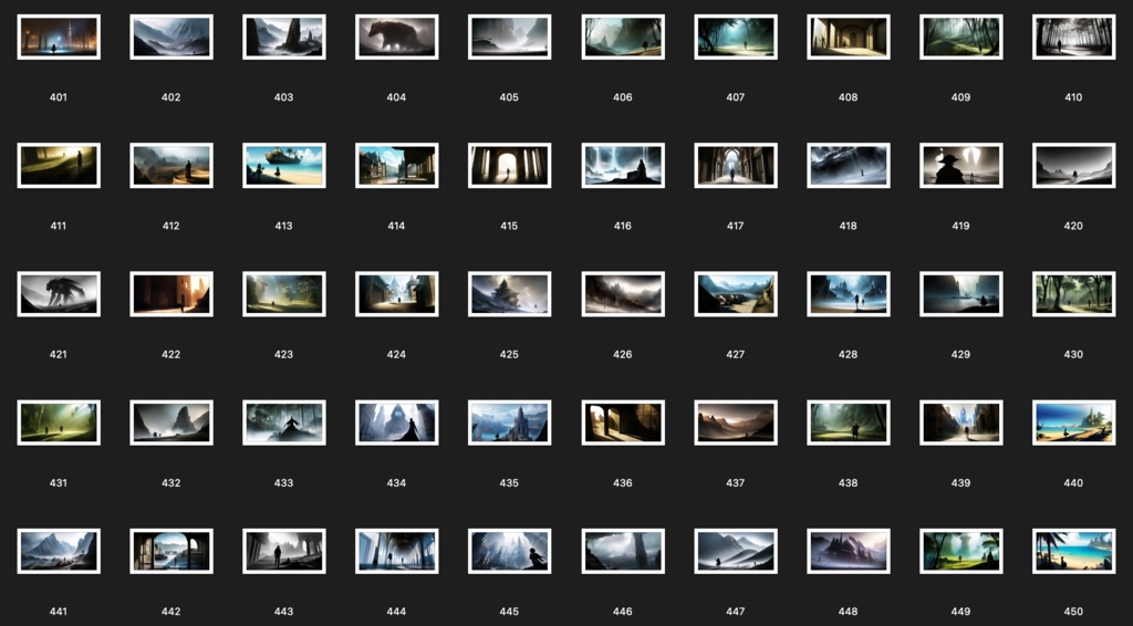 No.401-500 Concept art style illustration collection