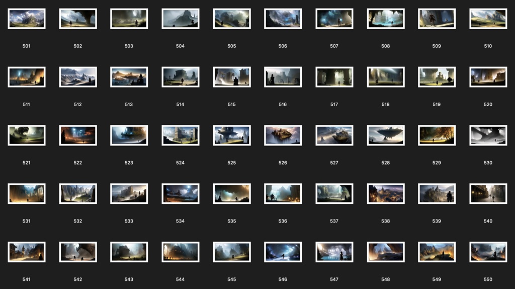 No.501-600 Concept art style illustration collection