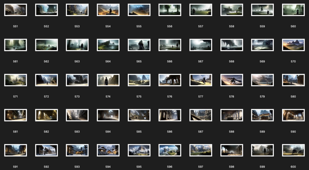 No.501-600 Concept art style illustration collection